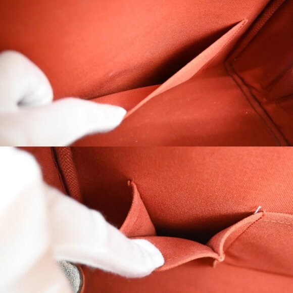 LOUIS VUITTON Nolita Hand Bag Damier Ebene Leather Brown France - Picture 16 of 16